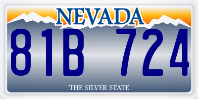 NV license plate 81B724