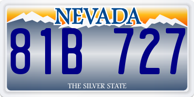 NV license plate 81B727