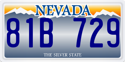 NV license plate 81B729