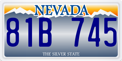 NV license plate 81B745
