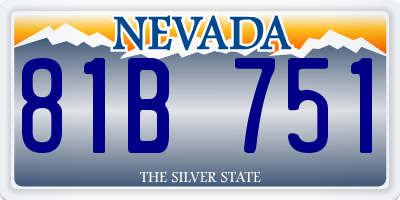 NV license plate 81B751