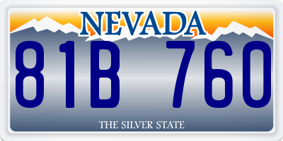 NV license plate 81B760