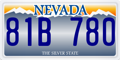 NV license plate 81B780
