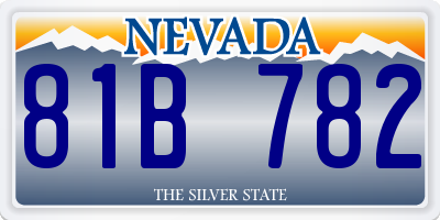 NV license plate 81B782