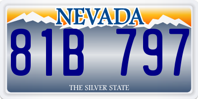 NV license plate 81B797