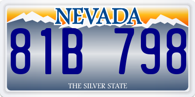 NV license plate 81B798