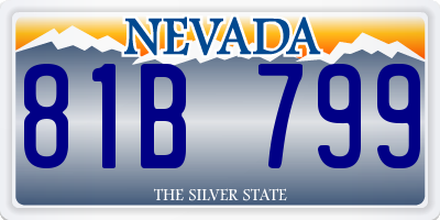 NV license plate 81B799