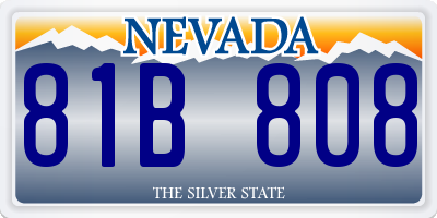 NV license plate 81B808