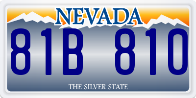 NV license plate 81B810