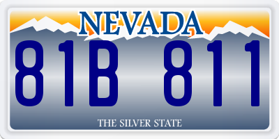 NV license plate 81B811