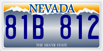 NV license plate 81B812