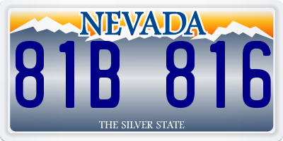 NV license plate 81B816