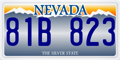 NV license plate 81B823