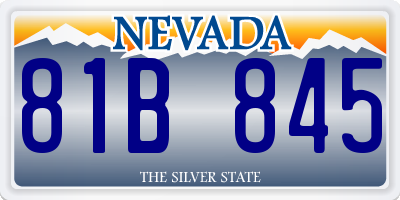 NV license plate 81B845