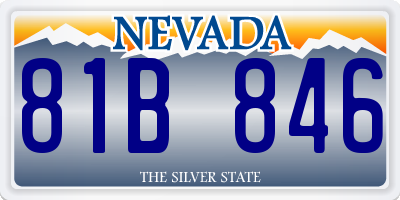 NV license plate 81B846
