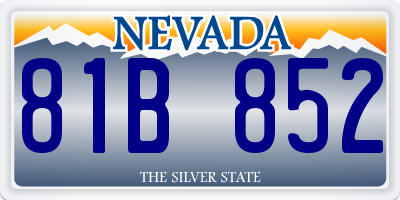 NV license plate 81B852