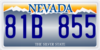 NV license plate 81B855