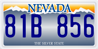 NV license plate 81B856