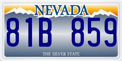 NV license plate 81B859