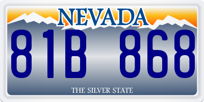 NV license plate 81B868