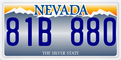 NV license plate 81B880