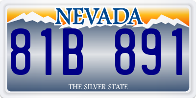 NV license plate 81B891