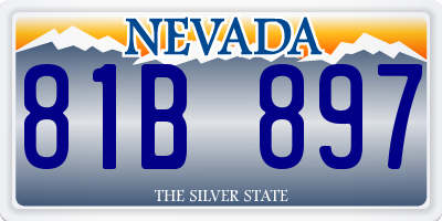 NV license plate 81B897