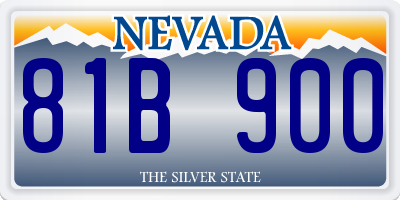 NV license plate 81B900