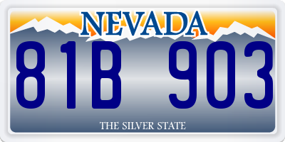 NV license plate 81B903