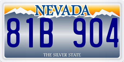 NV license plate 81B904