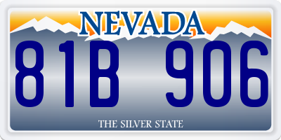 NV license plate 81B906