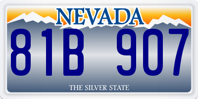 NV license plate 81B907