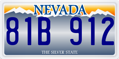 NV license plate 81B912