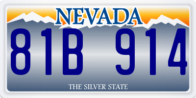 NV license plate 81B914