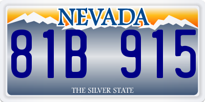 NV license plate 81B915