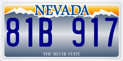NV license plate 81B917