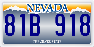 NV license plate 81B918