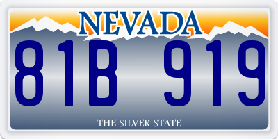 NV license plate 81B919