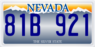 NV license plate 81B921