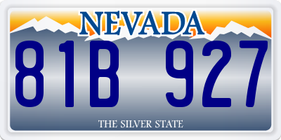 NV license plate 81B927