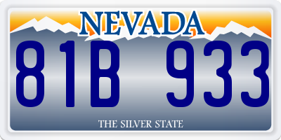 NV license plate 81B933