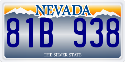 NV license plate 81B938