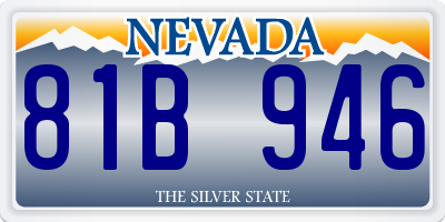 NV license plate 81B946