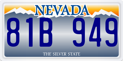 NV license plate 81B949