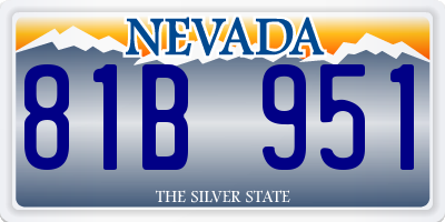 NV license plate 81B951