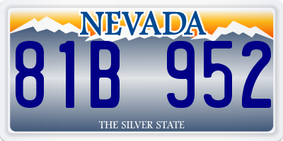 NV license plate 81B952