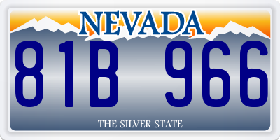 NV license plate 81B966