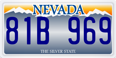 NV license plate 81B969