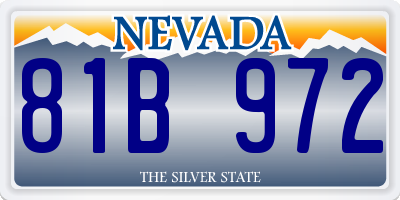 NV license plate 81B972