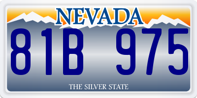NV license plate 81B975